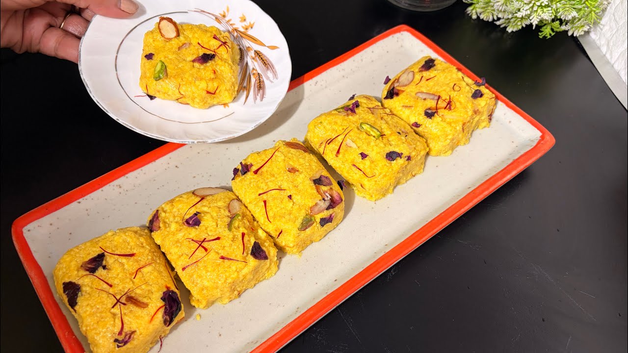 महंगी मिठाई सिर्फ 10 मिनट में ढेर सारा बनकर तैयार होगी इस ट्रिक से ।KesarKalakandRecipe#desertrecipe