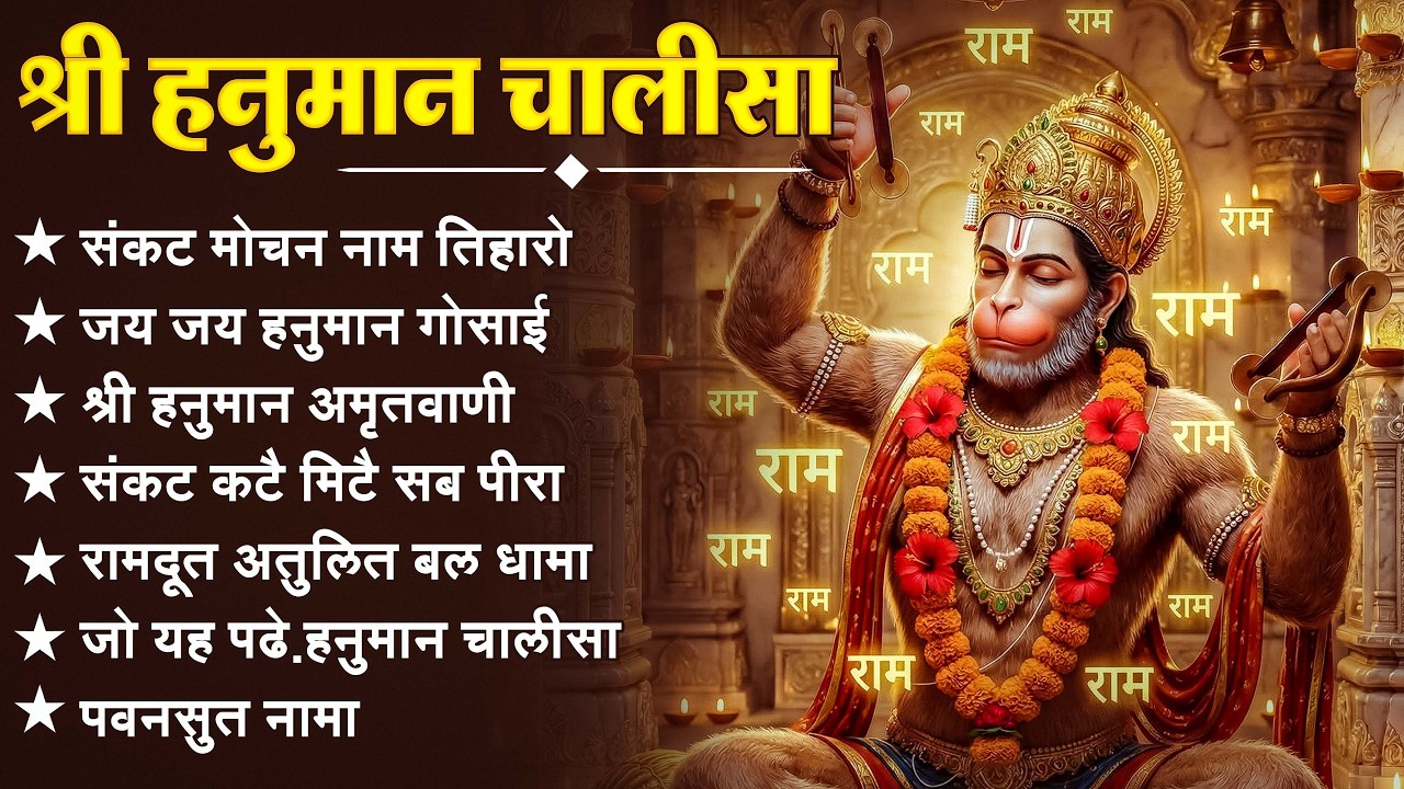 श्री हनुमान चालीसा 🌺🙏 shree hanuman chalisa original video 🙏🌺 gulshan kumar hariharan full hd