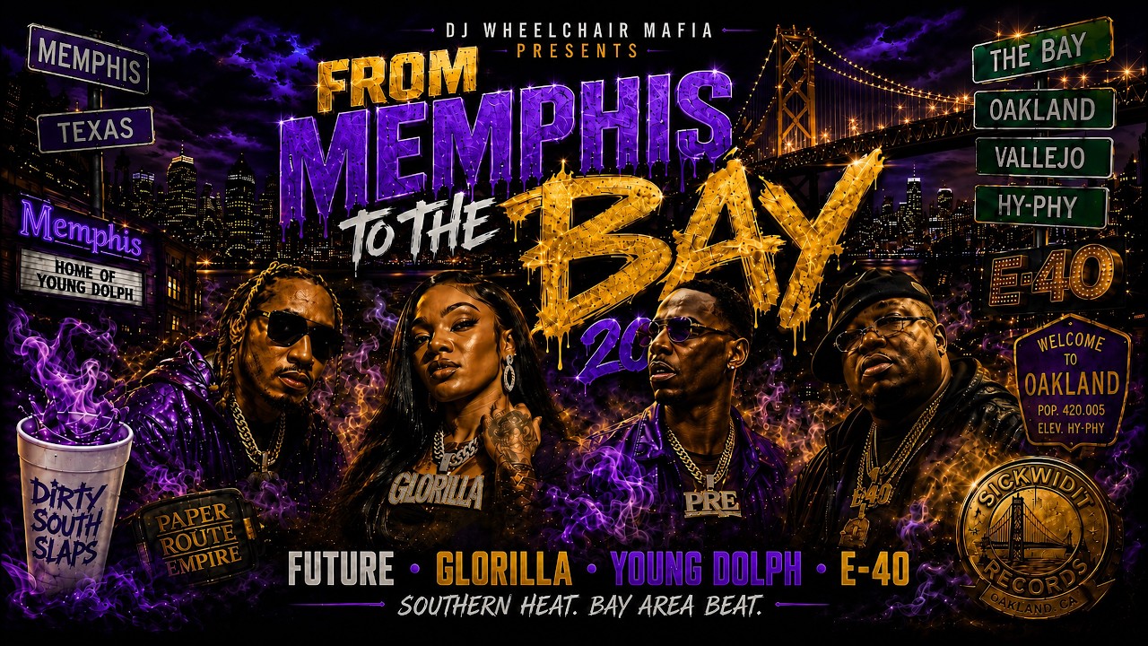 Из Мемфиса в Бэй 2026 | GloRilla, Young Dolph, Future и E-40 | DJ Wheelchair Mafia