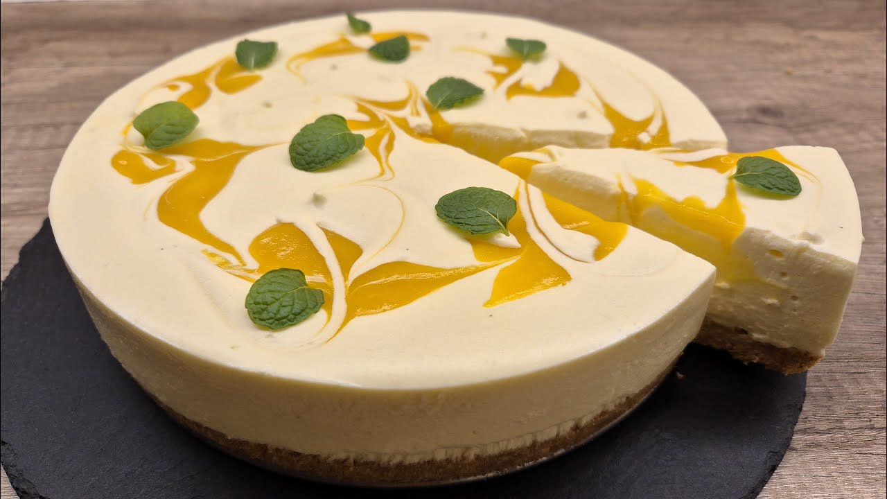 Mangós sajttorta sütés nélkül /No Bake Mango Cheesecake/ @TTkonyhája