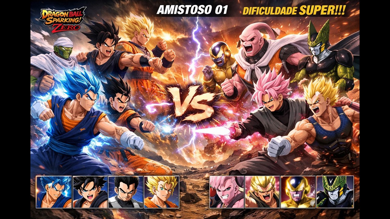 Dragon ball sparking zero épicas batalhas na Dificuldade SUPER !!! Amistoso 01