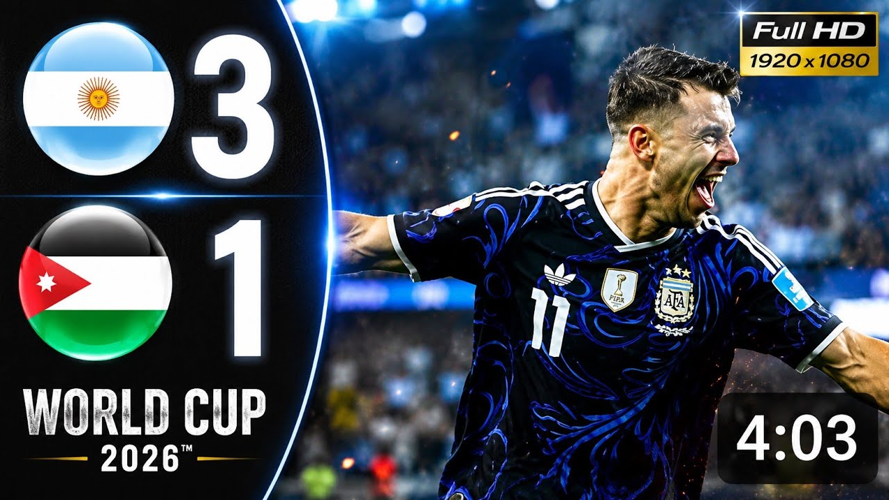 Argentina Beat Jordan 3-1! | Full Match Highlights & All Goals | FIFA World Cup 2026