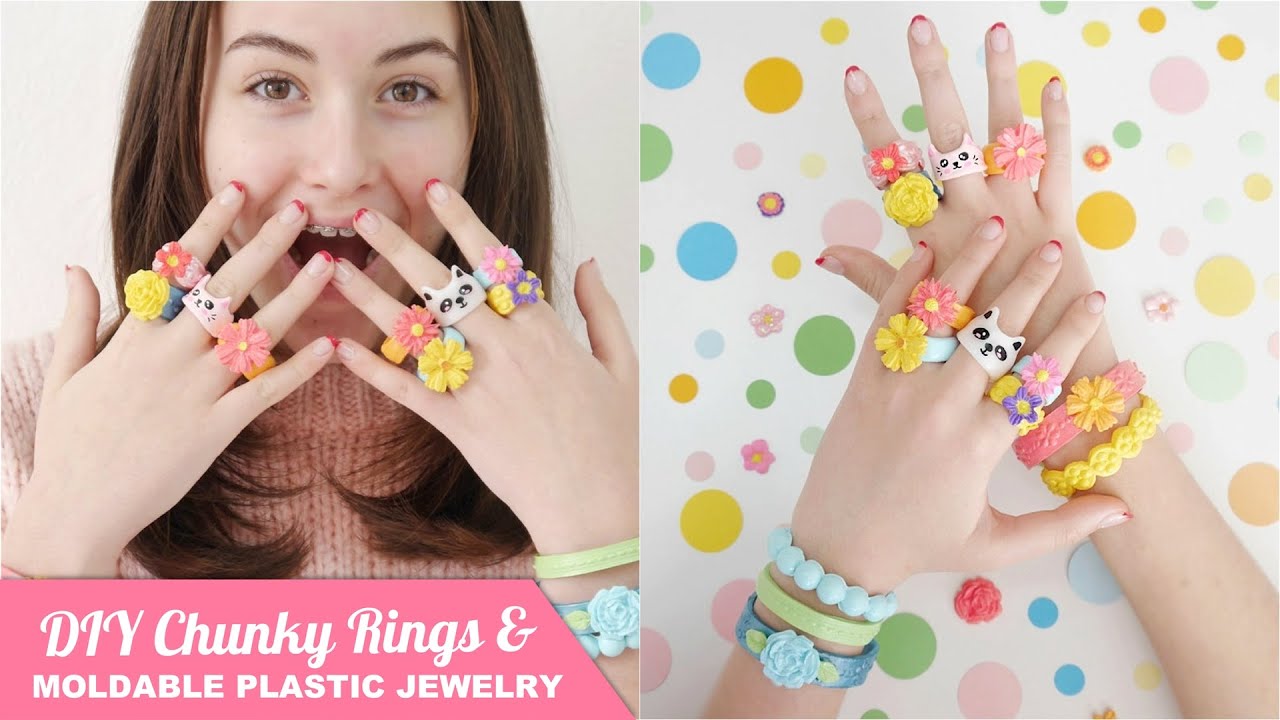 #BirdsParty DIY Crafts  I wanted to make chunky plastic rings and jewelry made with moldable plastic