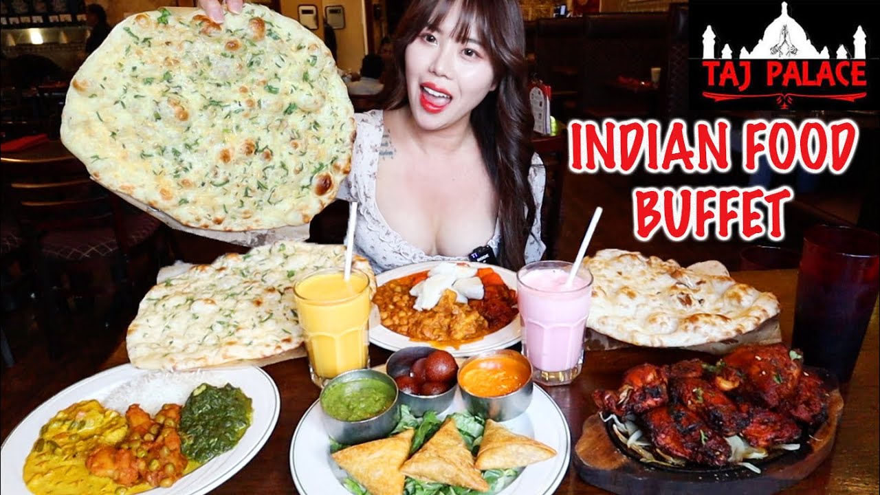 INDIAN FOOD BUFFET MUKBANG 먹방 Tandoori Chicken, Idli, Palak Paneer, Aloo Matar, Chili Chicken, Lassi