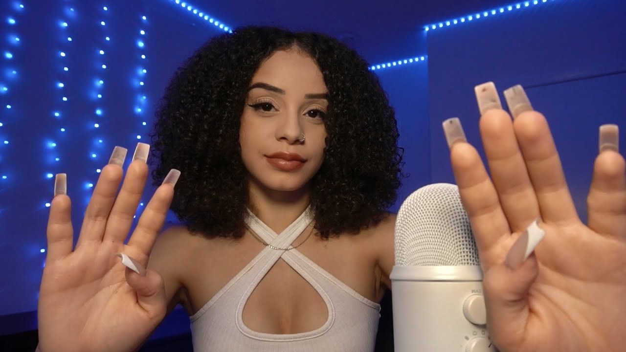 ASMR | Gentle Face Touching w/ Positive Affirmations + Negative Energy Plucking + Mouth Sounds  ✨