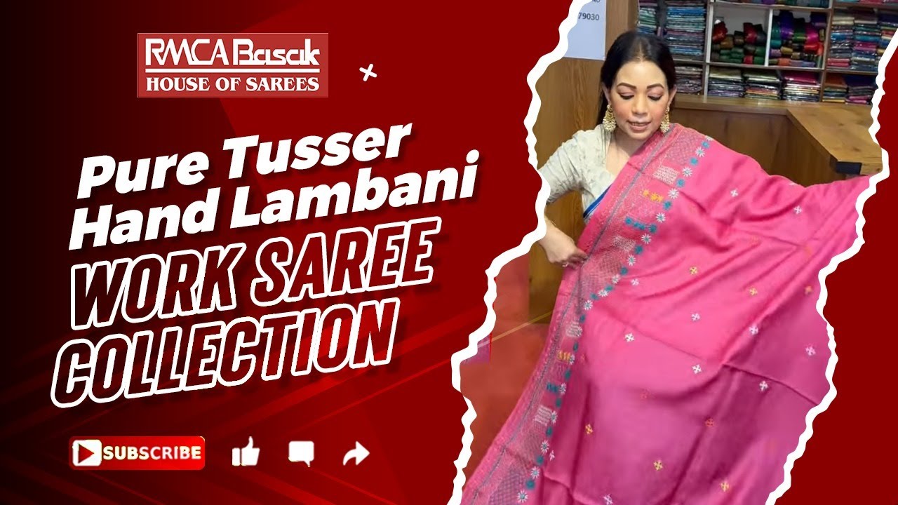 Pure Tusser Hand Lambani Work Saree Collection || RMCA Basak