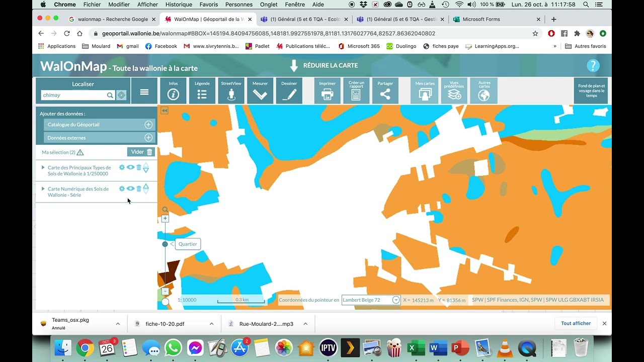 Utilisation de WalOnMap pour déterminer les caractéristiques pédagogiques d'une parcelle
