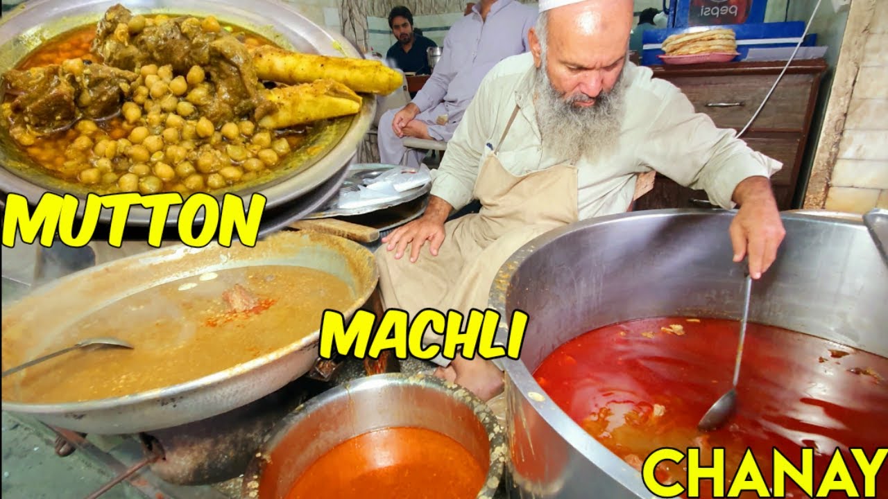 Street Food In Lahore | Ghulam Rasool Chanay | Mutton Murgh Anda & Kofta Chanay | Lahore Best Chanay