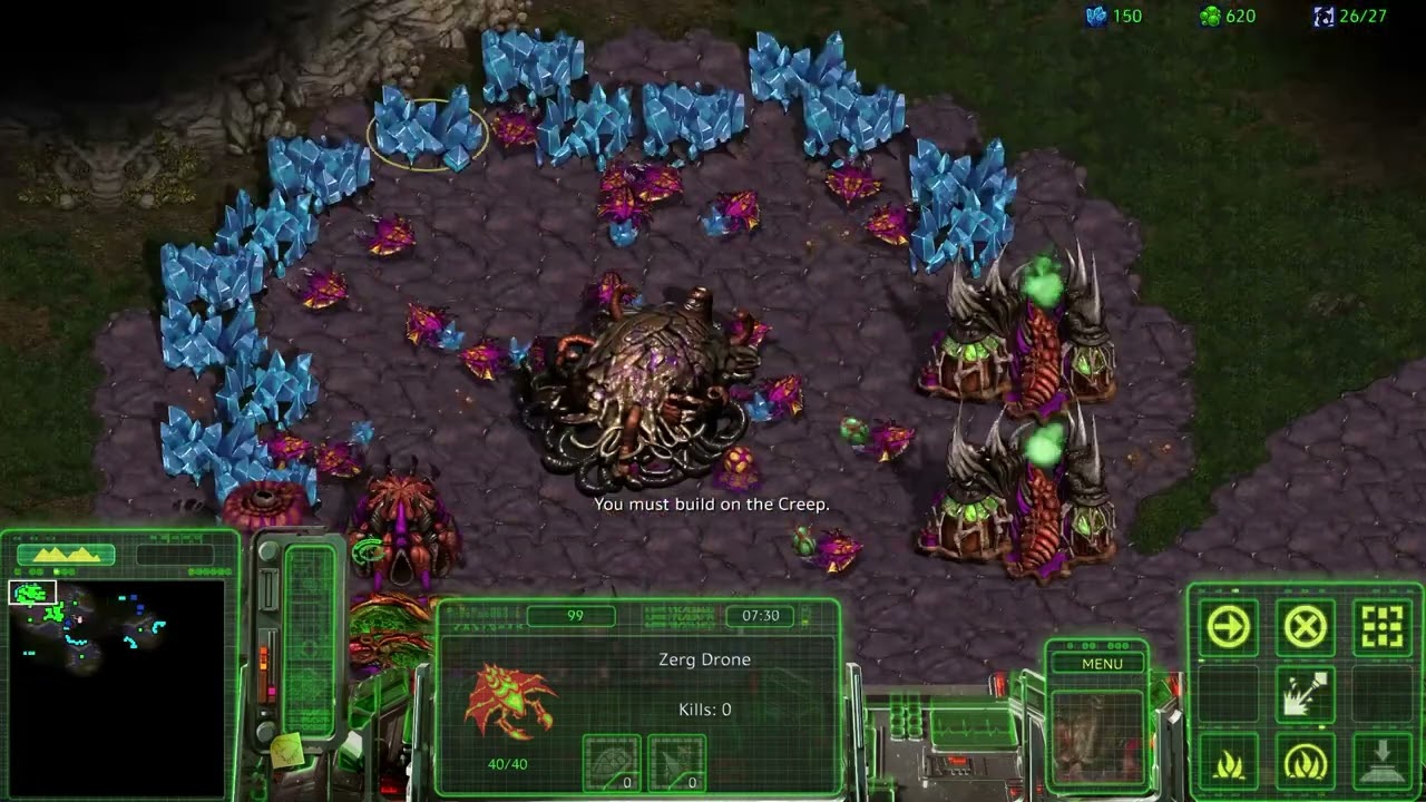 1 Zerg vs 7 Random Computers