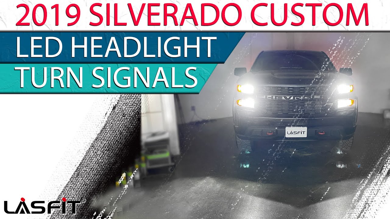 2019 Chevrolet Silverado Custom LED Headlight Bulb Turn Signal Side Marker Light Installation