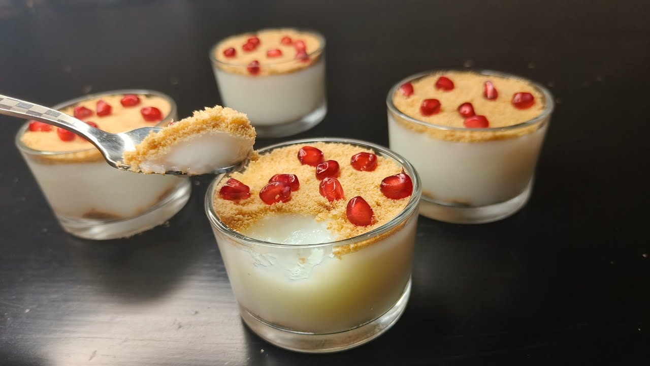 biscuit dessert cup/easy dessert cup by halaAmaal recipes#biscuitdessert