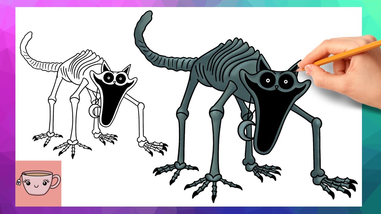 How To Draw Nightmare Catnap from Poppy Playtime | Smiling Critters | Easy Drawing Tutorial