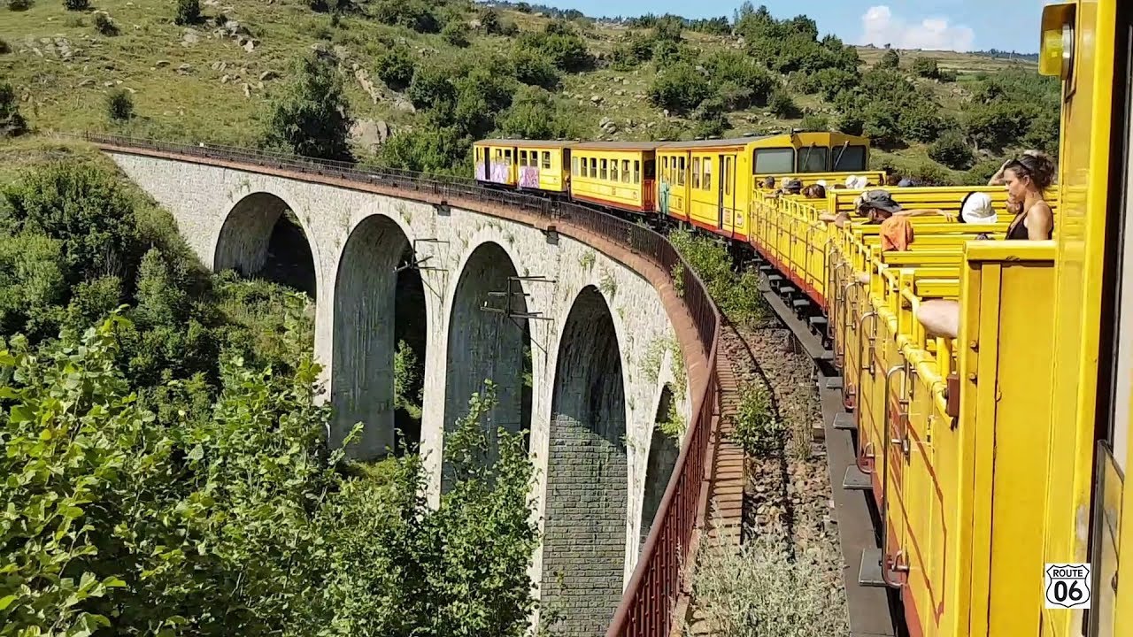 Découverte du plateau de la Cerdagne en Train Jaune - Pyrenees Orientales - FRANCE (sous-titré)
