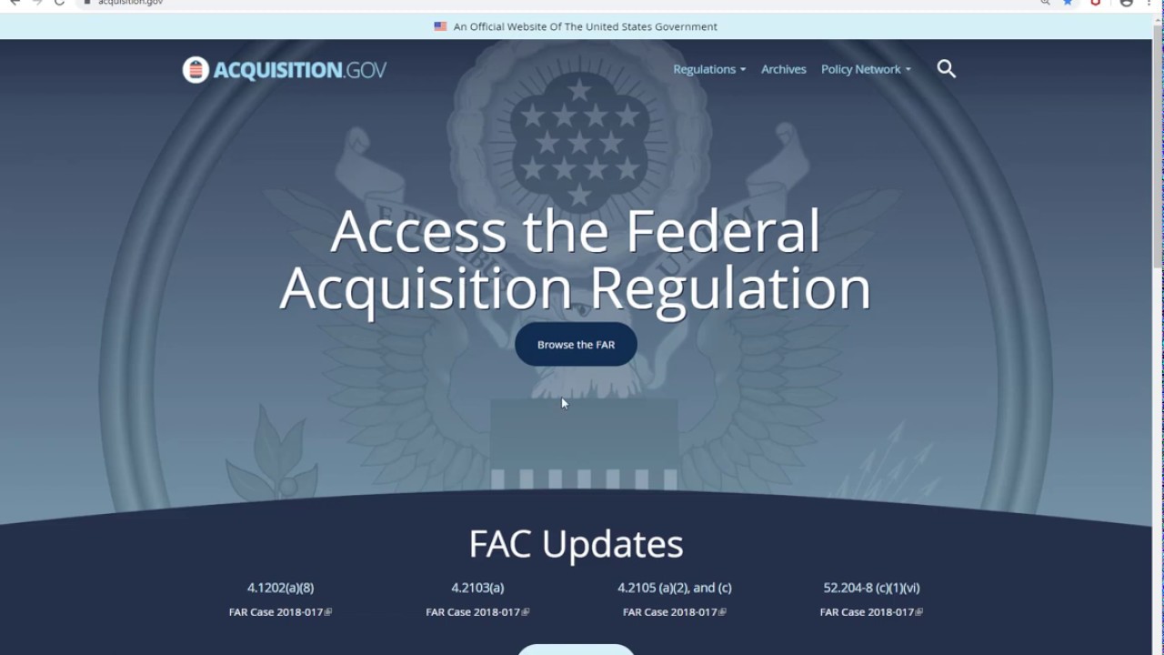 Acquisition.gov General Tutorial