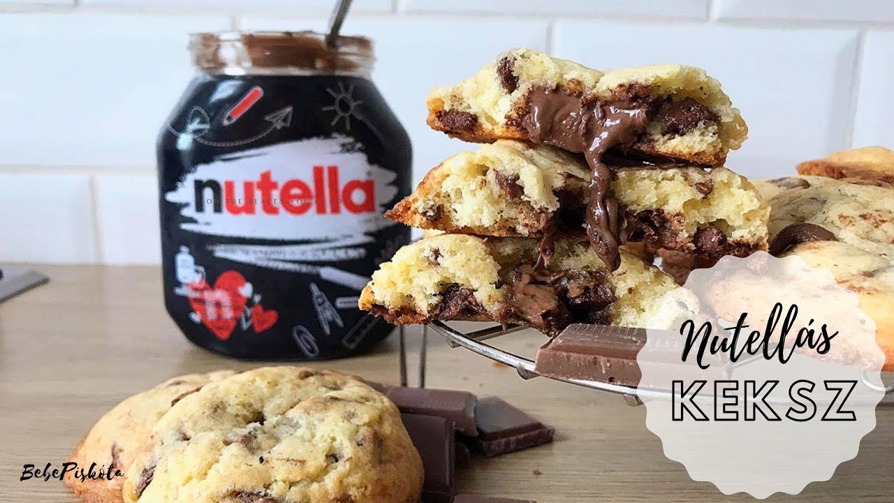 Nutellával töltött keksz, tejcsoki darabokkal 🍪🤤 - BebePiskóta