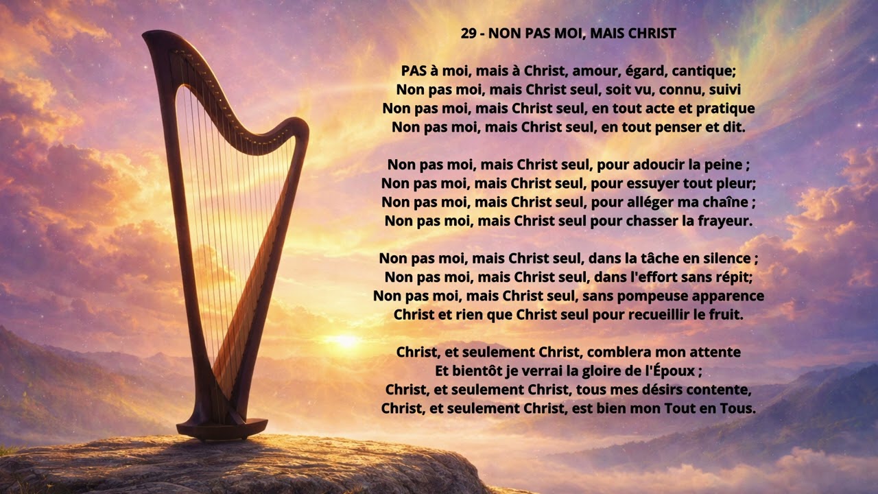POÉMES 🎵 - 29 NON PAS MOI, MAIS CHRIST