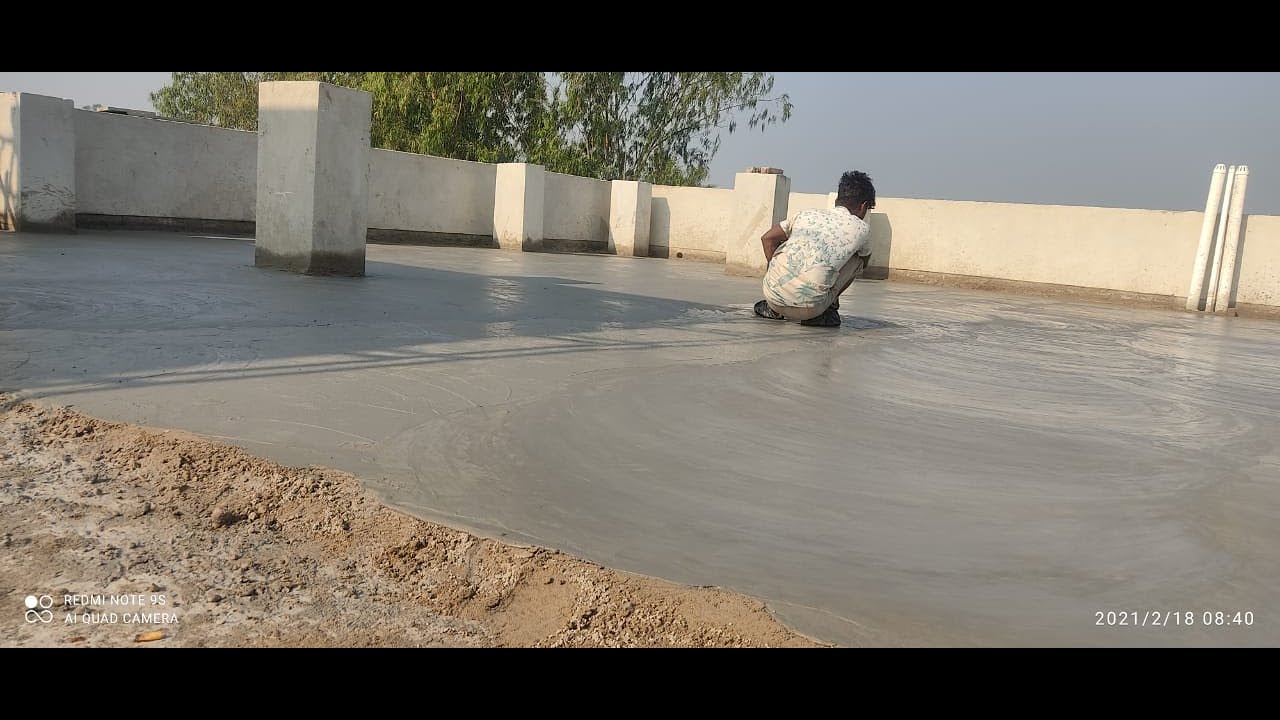 ছাদ ওয়াটার প্রুফ করার নিয়ম। Roof slab water proof।। Partant stone custing !!