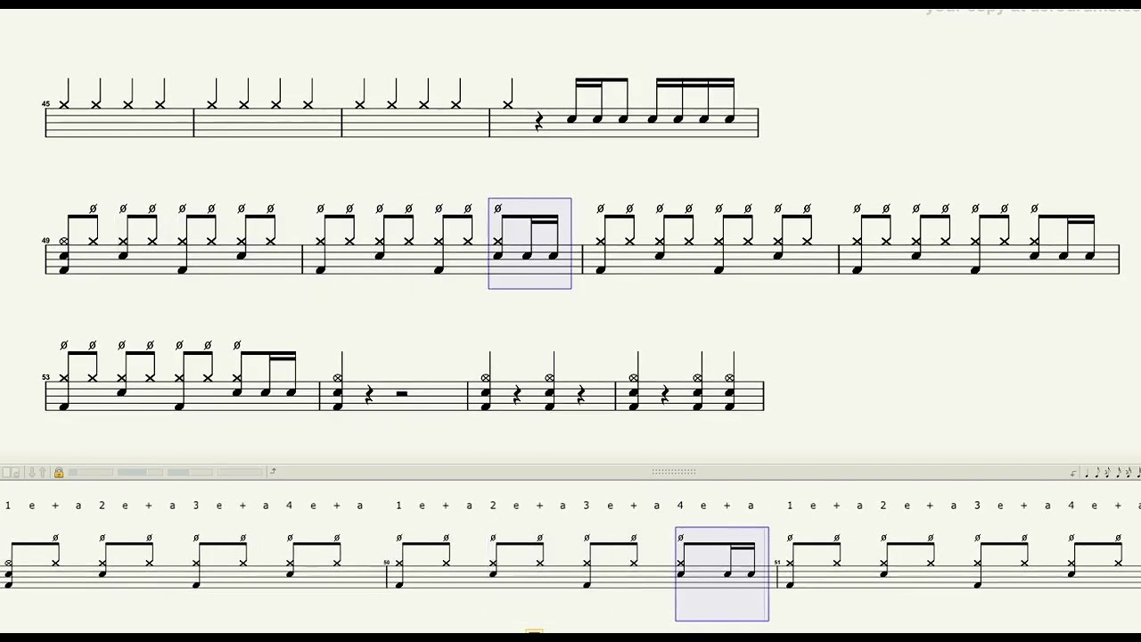 Partitura batería - La Morocha (Luck RA - BM)