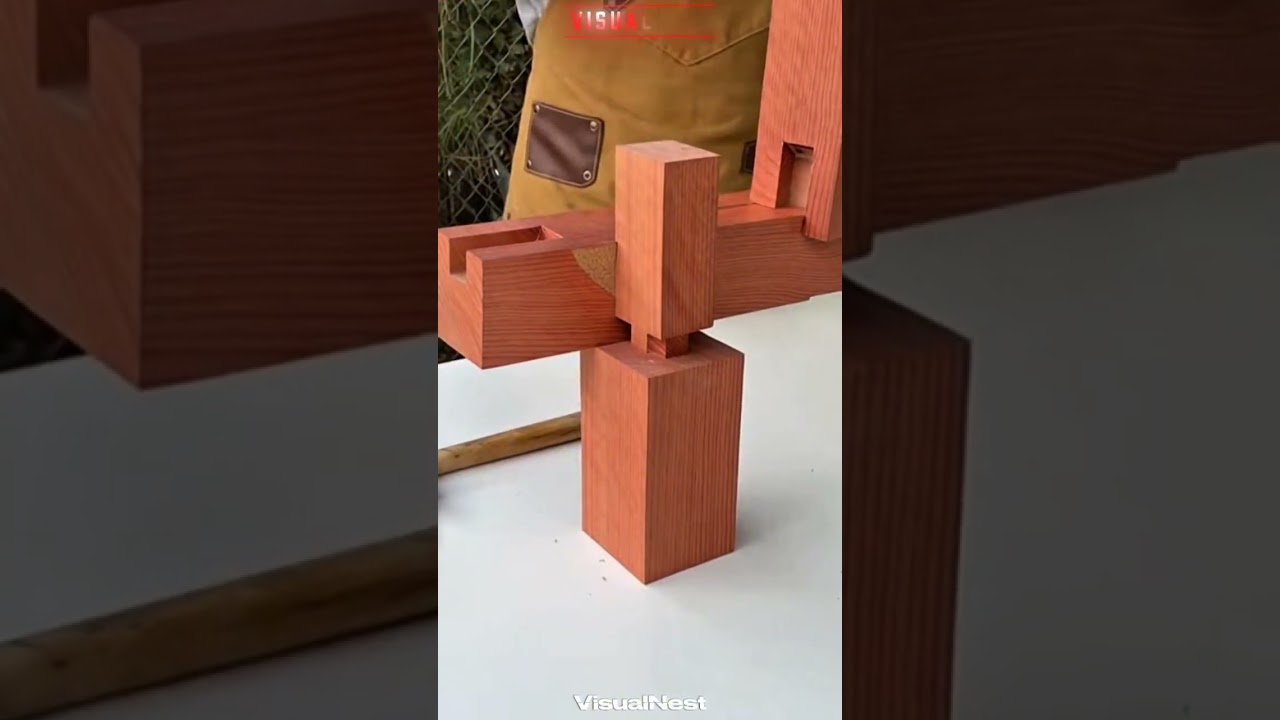 Satisfying Three-Way Mortise and Tenon Wood Joint Assembly with Hammer Strikes 