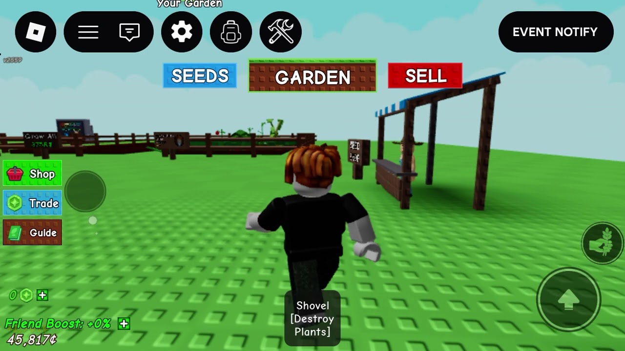 Noob to pro pt4 grow a garden (goal 500m)