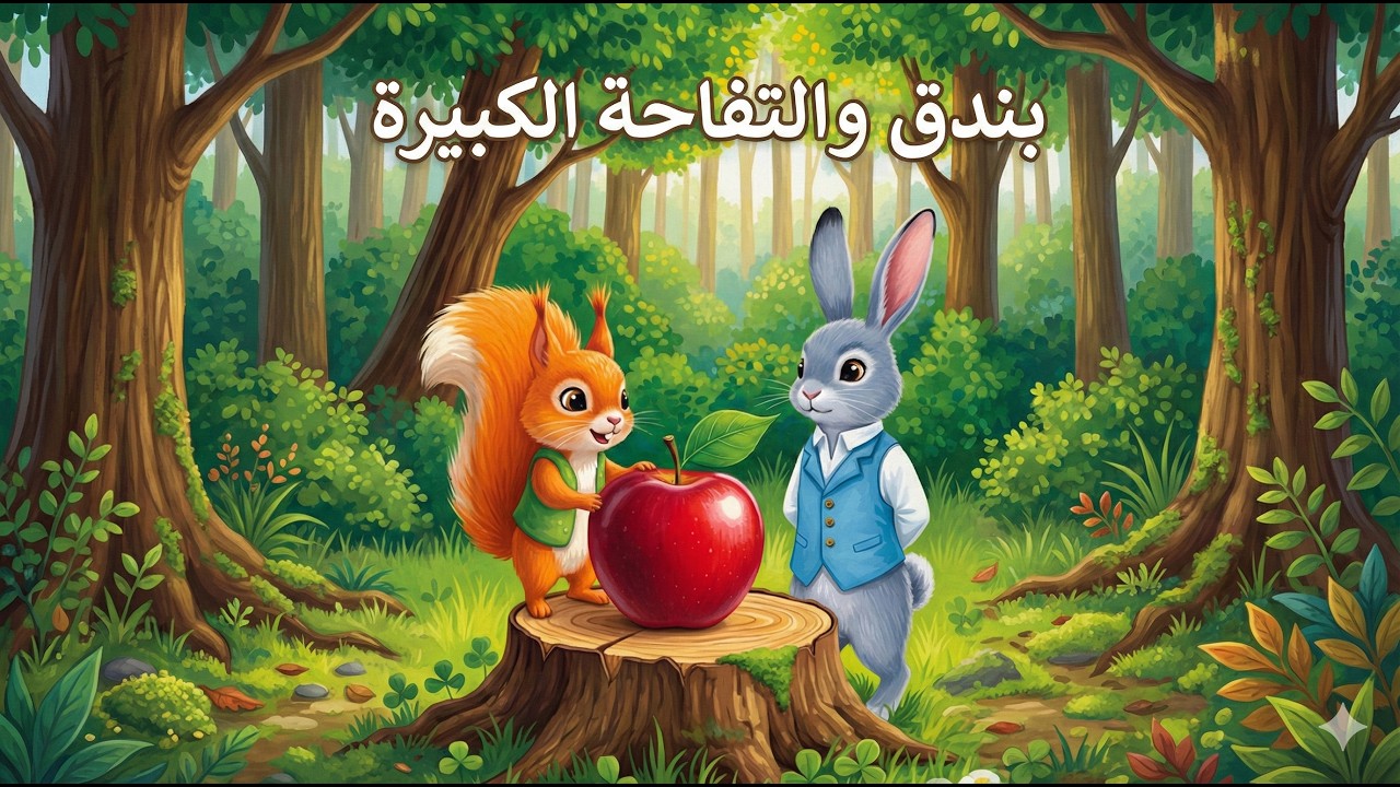 بندق والتفاحة الكبيرة 🐿️🍎 قصة للأطفال عن أهمية الصدق
