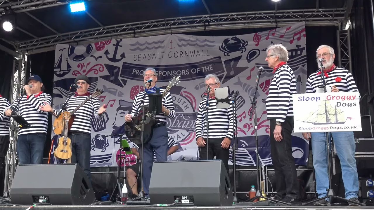 Falmouth Cornwall International sea shanties festival 16th .6th 2024 Part 5  with Sloop Croggy Dogs