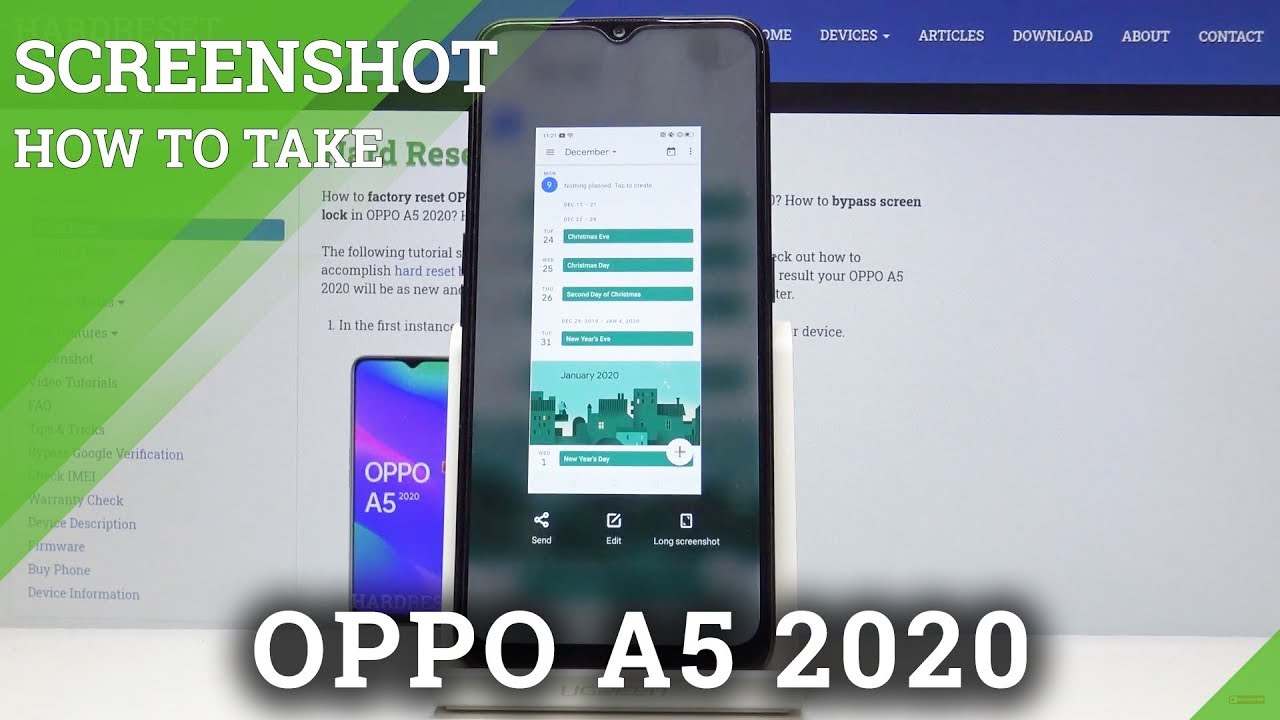 Как сделать скриншот на OPPO A5 2020 - Захват экрана