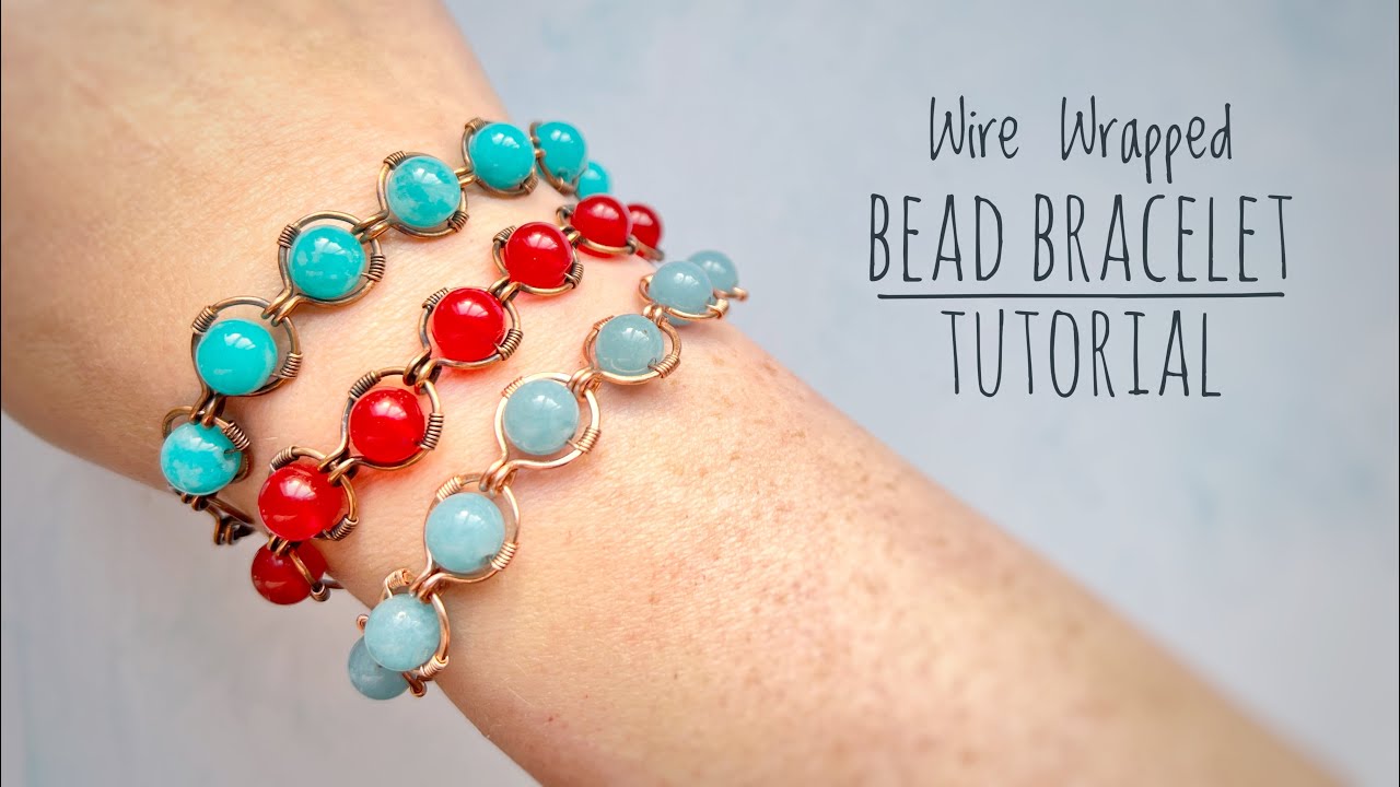 How to make wire wrap gemstone bracelet - the easy way!