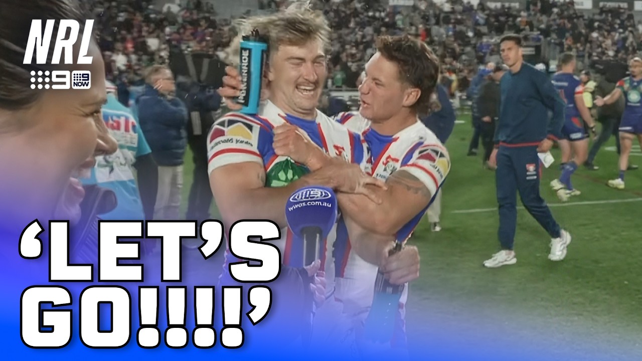 Kalyn Ponga DERAILS Fletcher Sharpe's interview | NRL on Nine