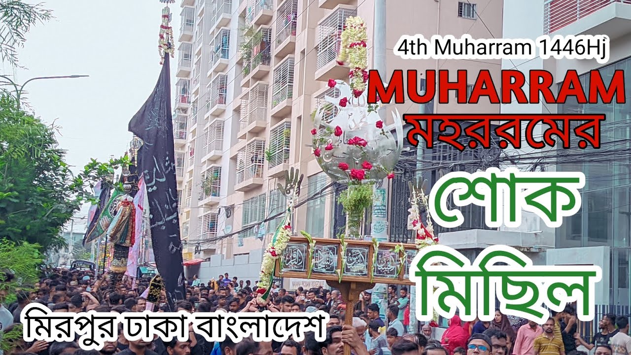মহররমের শোক মিছিল | মিরপুর ঢাকা বাংলাদেশ | 4th Muharram 1446 | Mirpur Dhaka