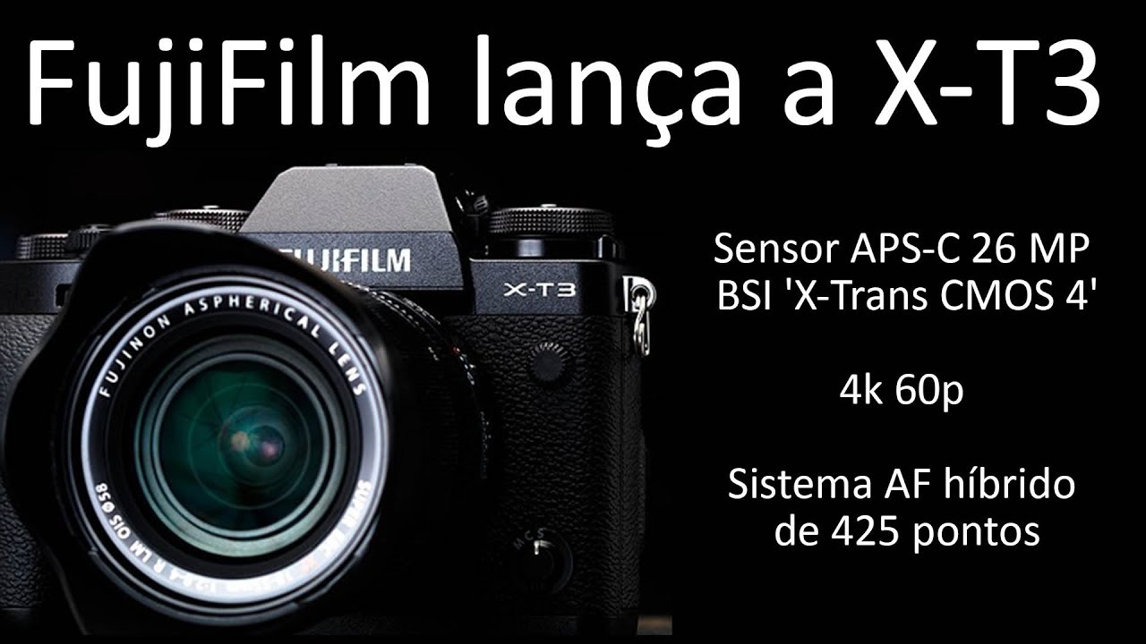 FujiFilm lança a câmera mirrorless X-T3 cropada