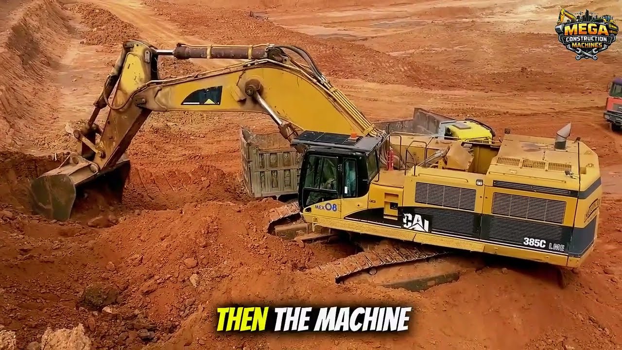 Massive CAT 385C Excavator Loading Mercedes & MAN Dump Trucks | Extreme Mining Power