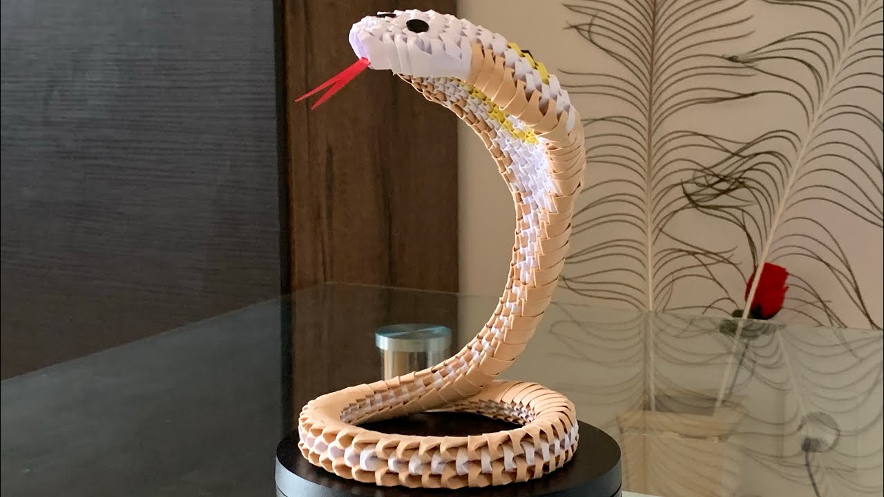 3d Origami tutorial | 3d Origami paper snake |