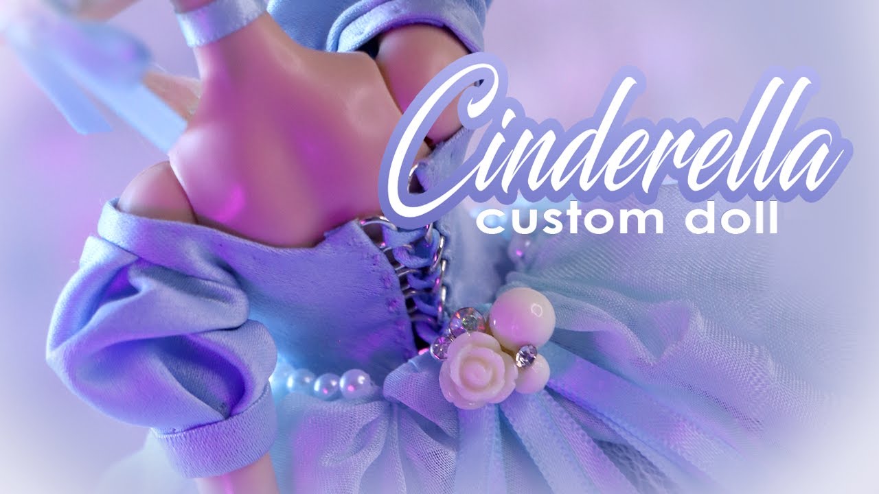CINDERELLA 💙 Custom doll | OOAK Ever after High Raven Queen doll repaint | PIXIENATORY