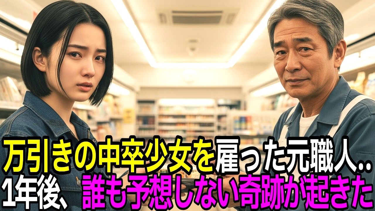 弁当を万引きした中卒少女を雇った元職人…1年後、誰も予想しない奇跡が起きた【感動する話】【朗読】
