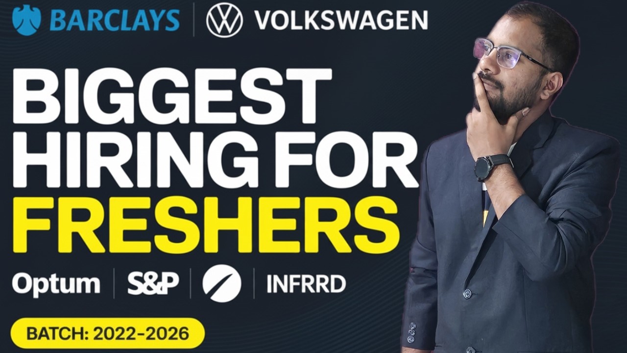 volkswag, Zensar New Recruitment Drive | Barclays, Optum, S&P Global Jobs | Register Now
