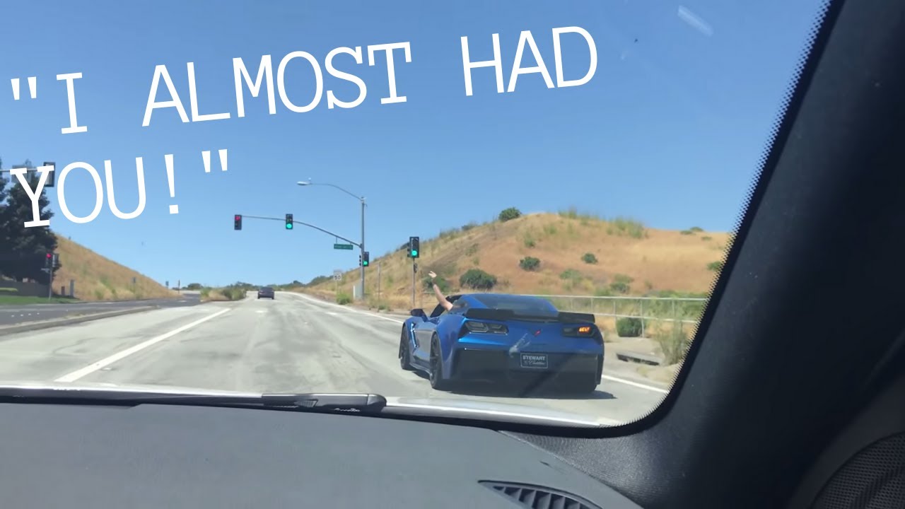 BMW M240 vs C7 Corvette Z06 Race