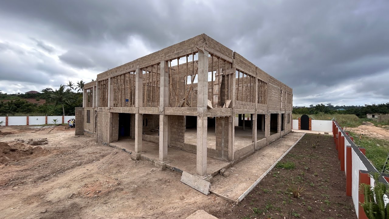 Walk through My House; im Building in Ghana! 🇬🇭🏡🌴🌳 #IsraelEstate #AletaIsrael #Ghana #Asebu