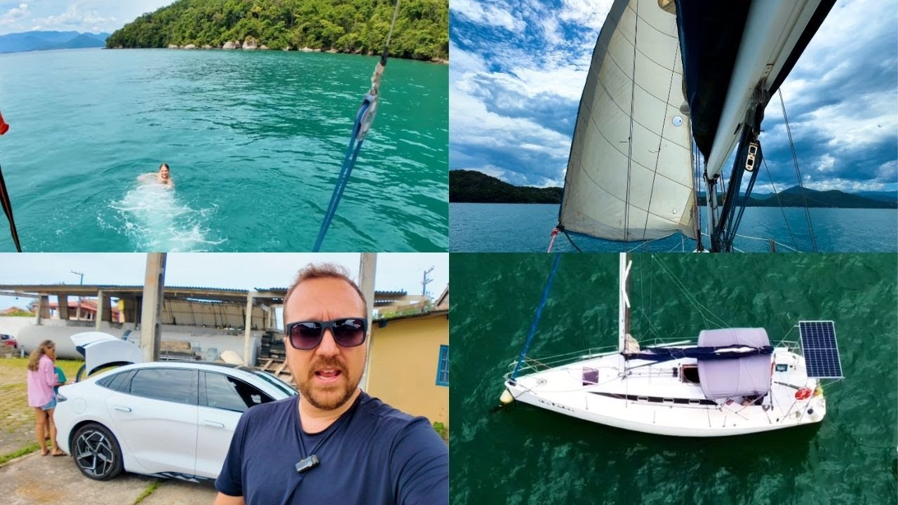 De Carro Elétrico 🌿 para um Veleiro ⛵️ Aventura no mar com o Veleiro Tétis em Ubatuba - SP