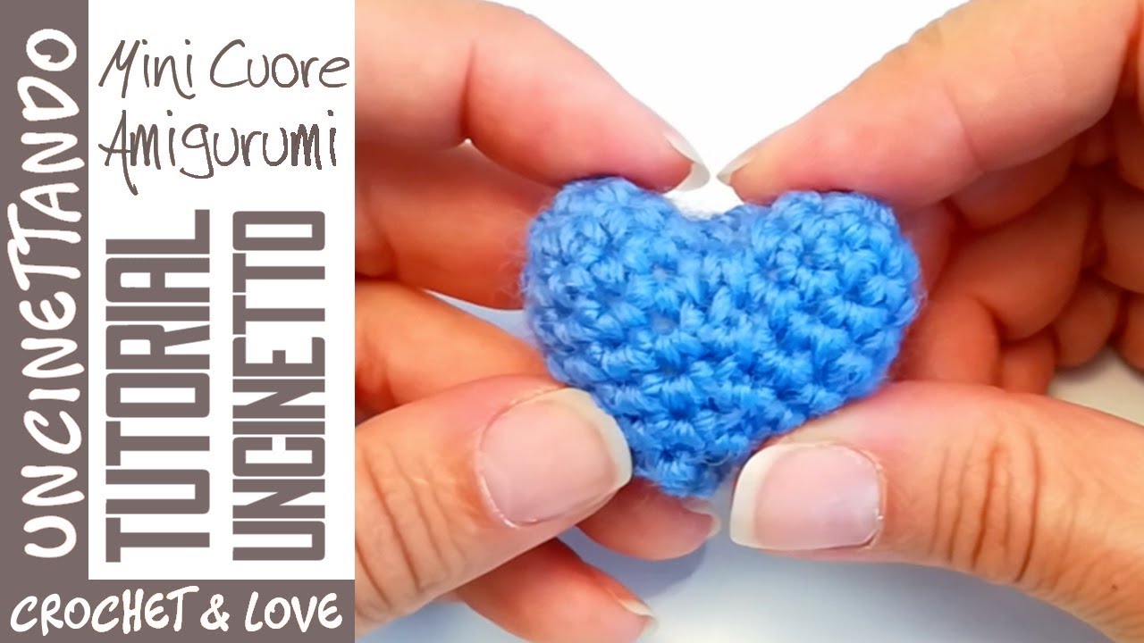 Tutorial Mini Cuore Amigurumi (sub. Eng. y Esp.)