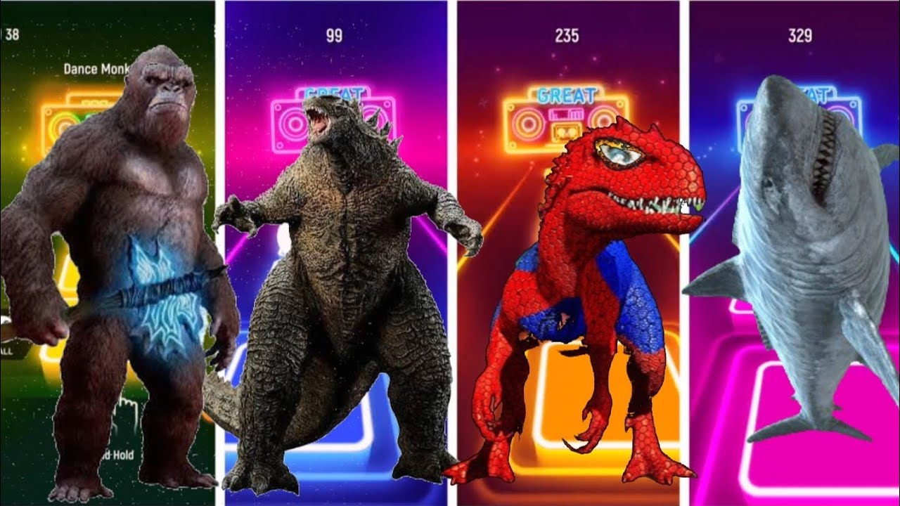 DurassicWorld🦖🦖 Mosasaurus VS TheDinasaurVs The Tyranosaurus Vs TheMegalodon Coffin I TilesHop🦖