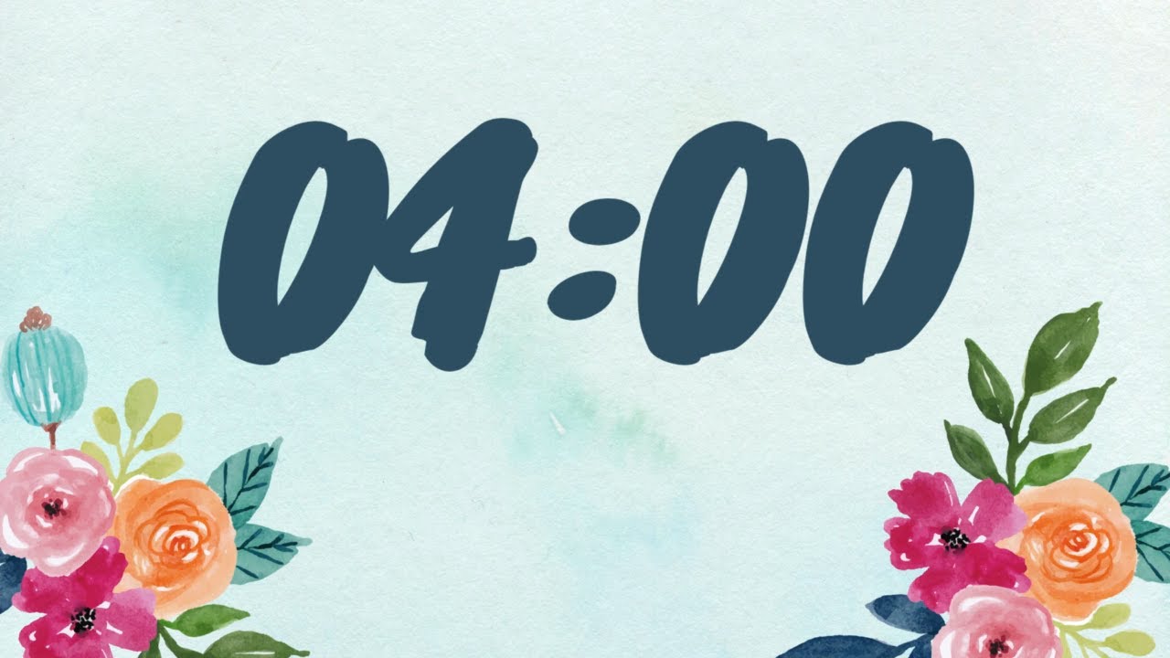4 minute spring timer (Piano Alarm at End)