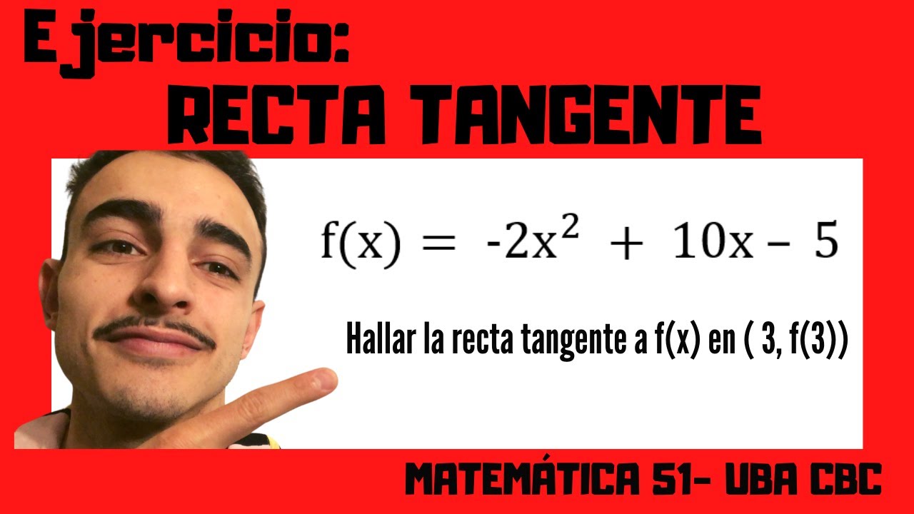 Como HALLAR la RECTA TANGENTE a una función en un punto | Derivadas - Matemática 51 UBA CBC