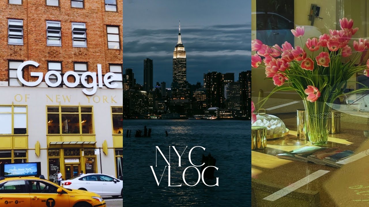 Eng sub) NYC Vlog🗽Google Office tour in New York | Starbucks Reserve Roastery☕️| 스시 오마카세 🍣