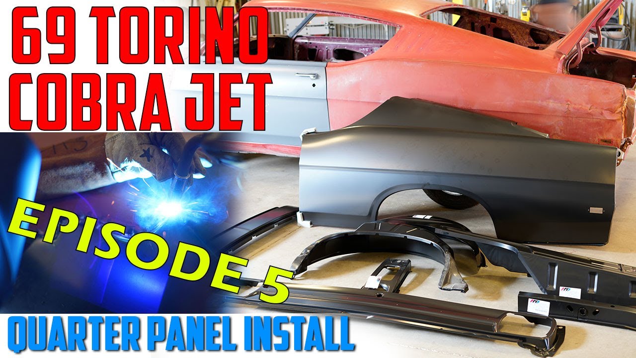 1969 Ford Torino Cobra Jet Quarter Panel Install - Episode 5 - Welding and Final Fitment