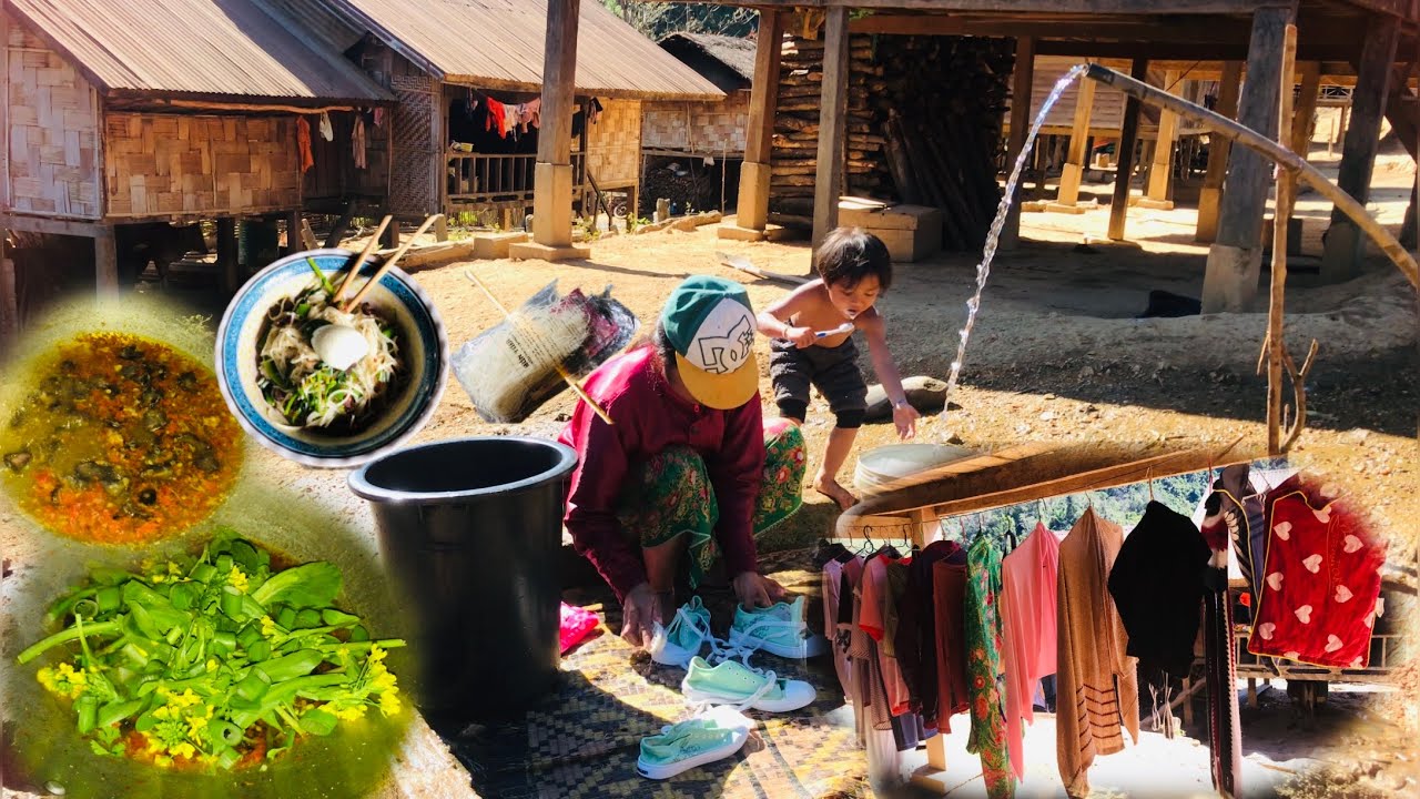 อยู่บ้าน1วัน ทำการบ้านให้เรียบร้อย ซั่วข้าวปุ้นต้มไข่ นั่งกินคนเดียว - อาเตือย