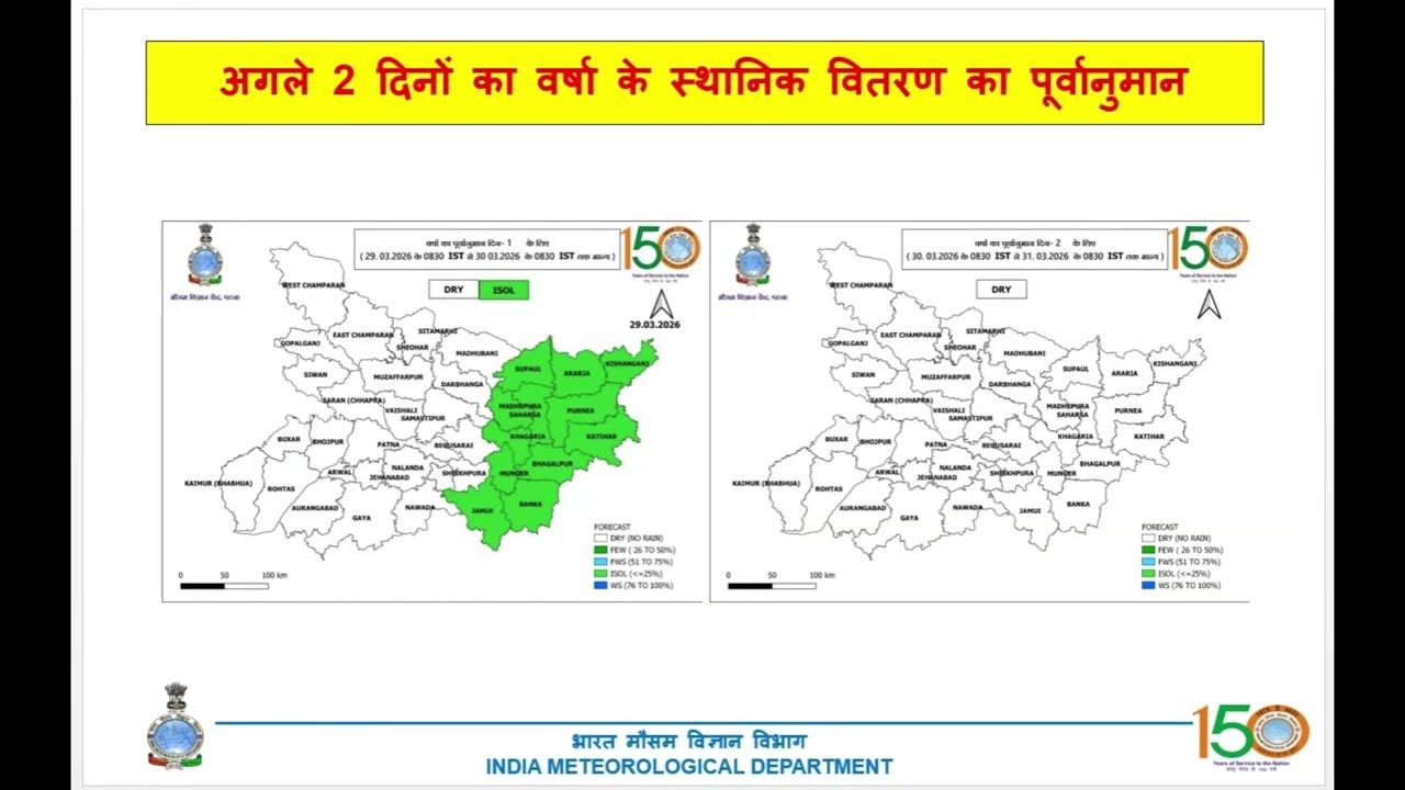 Bihar State Weather Discussion | Bihar Weather Update 29th March 2026 📢