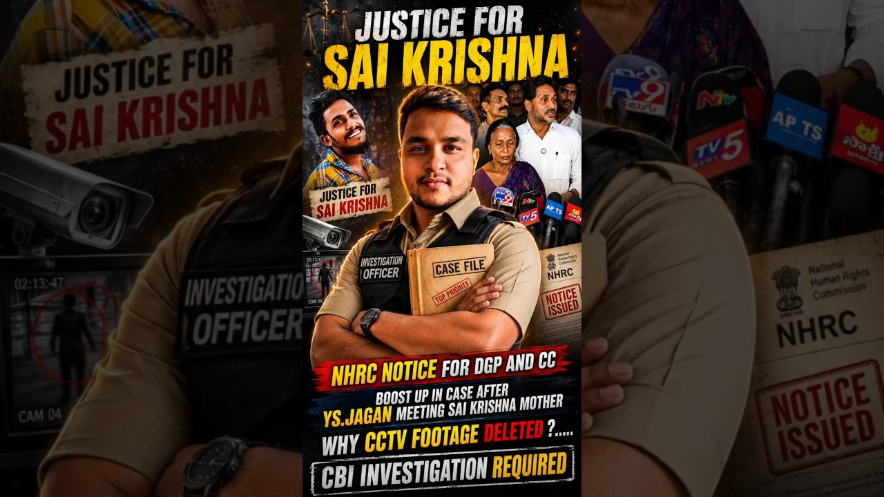 😱 Has the Sai Krishna case taken a turn? What is the real truth behind the deleted CCTV?🚨 NHRC no...
