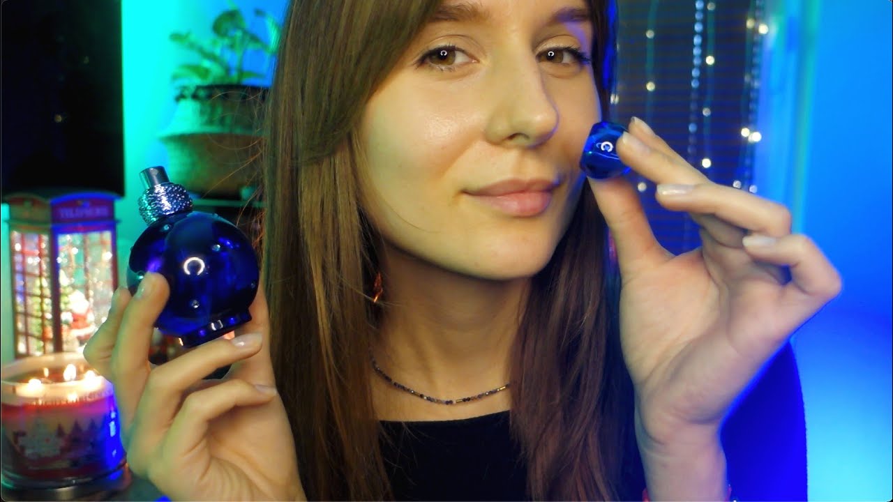ASMR po polsku 🌙 Kolekcja Perfum 🦋 SHOW N' TELL (bardzoo bliski szept, stukpuk)