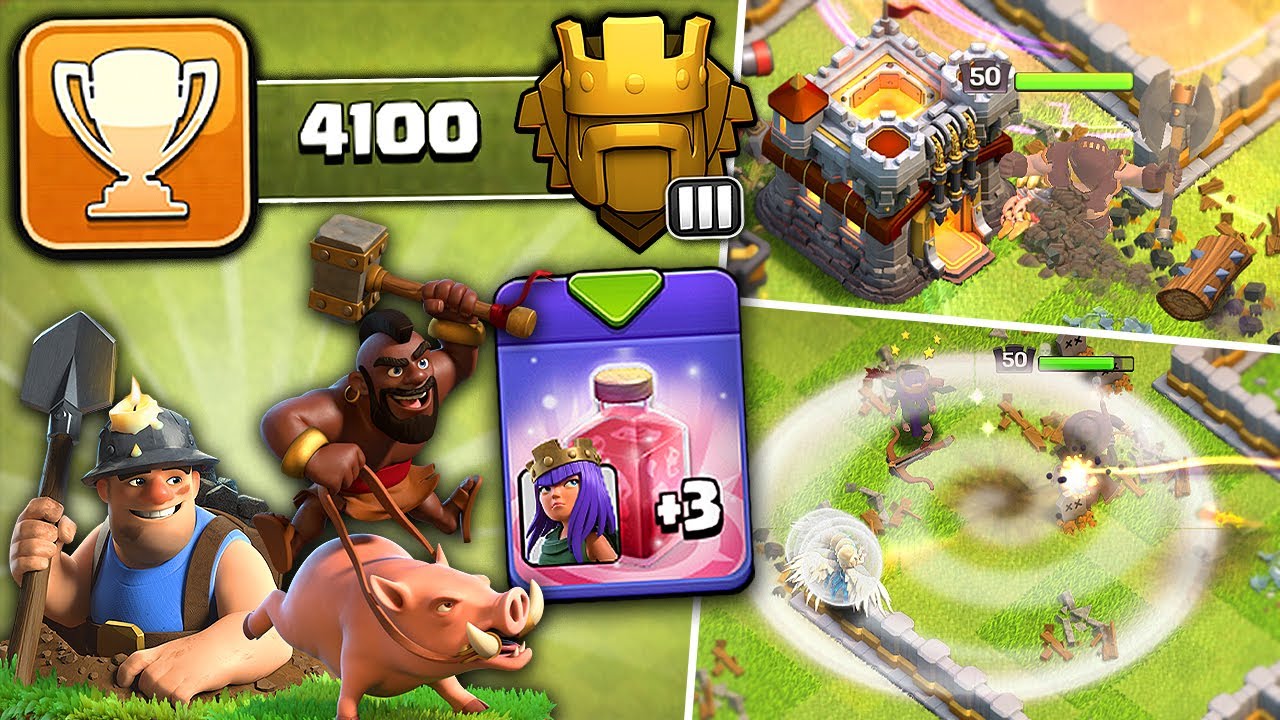 TH11 Trophy Pushing with Recall Spells & Hybrid! | Clash of Clans